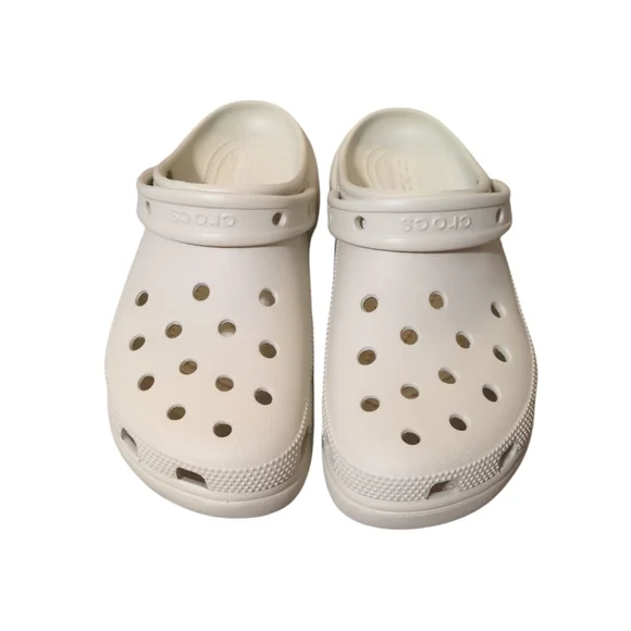 PRICE FIRM Women's Crocs Platform Clogs Bone - Picture 3 of 7